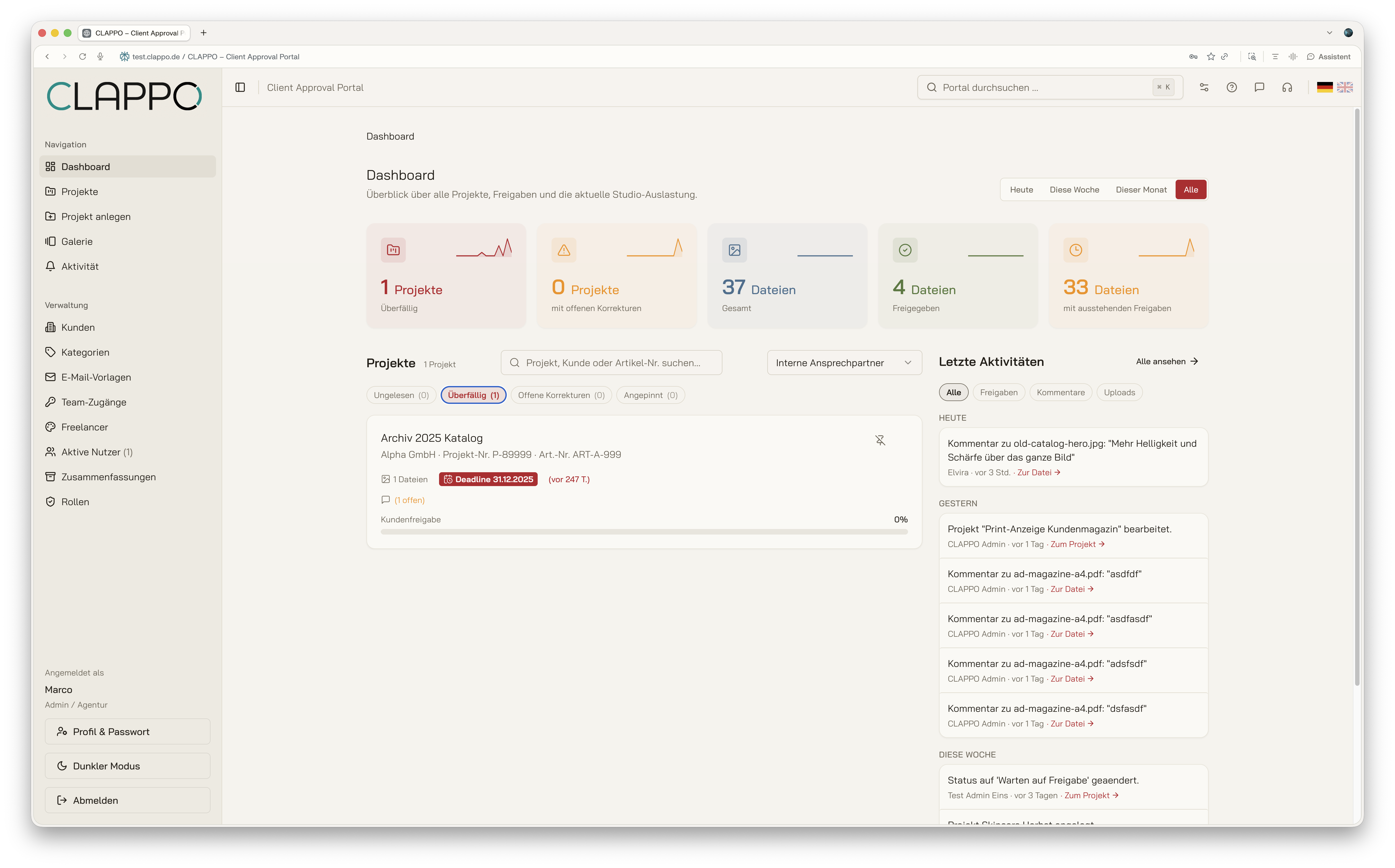CLAPPO Dashboard